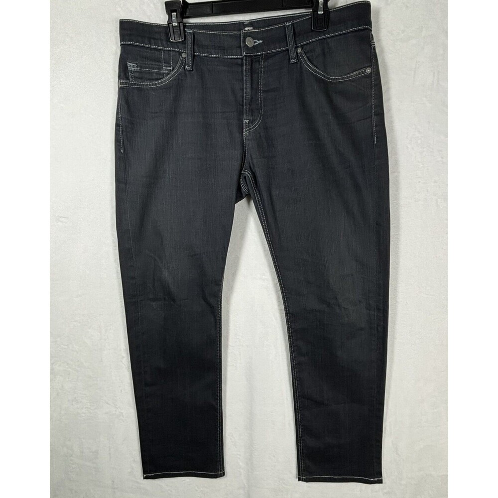 7 for All Mankind Skinny Jeans Men's 36 Gray Denim Cotton Stretch Slimmy Preppy